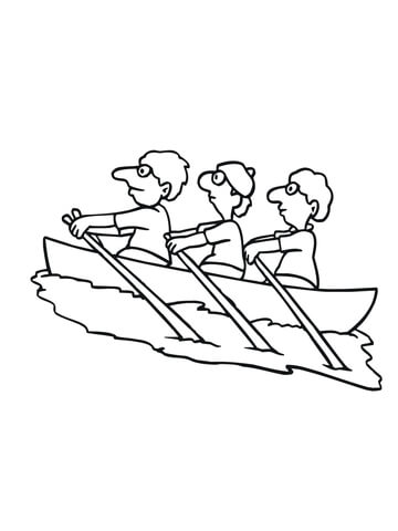 Rowing Team Coloring Page